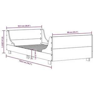 vidaXL viaszbarna tömör fenyőfa ágy matrac nélkül 90 x 190 cm kép