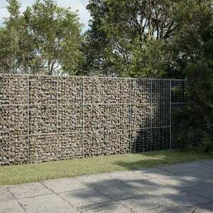 vidaXL horganyzott vas gabion kosár fedéllel 300 x 100 x 150 cm kép