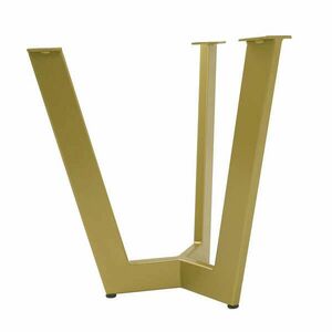 Trident skandináv stílusú dohányzóasztal lábkészlet, Elektrosztatikus terepfestés, Prémium burkolatok, BalustradeTM, Gold Metal H 47 cm, MC8G kép