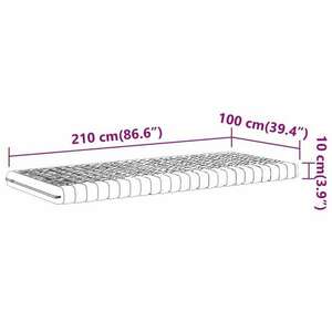 vidaXL fehér 7 zónás 20 ILD keménységű habmatrac 100 x 210 cm kép