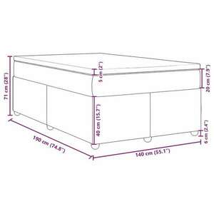 vidaXL sötétbarna szövet rugós ágy matraccal 140 x 190 cm kép