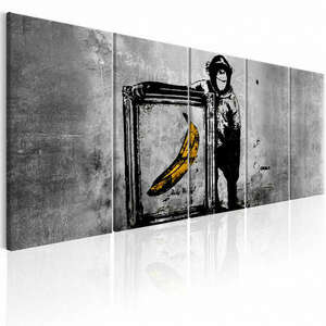 Banksy: Majom kerettel 200x80 - vászonkép kép