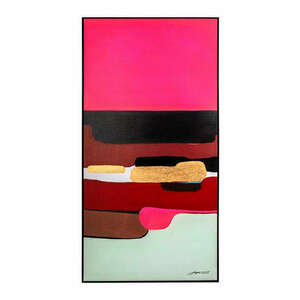 KARE festmény ABSTRAKT ALAKOK PINK 73x143 cm kép