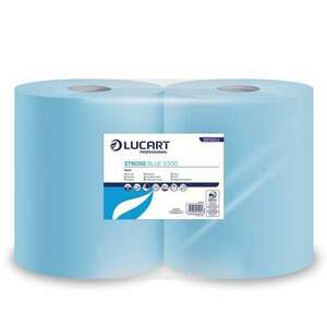 Lucart Strong Blue 3500 törlőkendő, tekercses 3 rétegű kék (851323) (L851323) kép