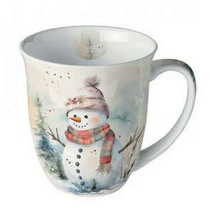 AMB.38418890 Snowman in nature porcelánbögre 0, 4l kép