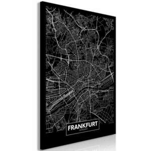 Frankfurt sötét térképe (1 rész) függőleges 60x90 - vászonkép kép