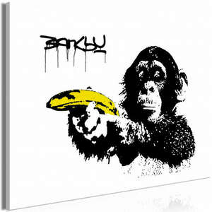 Banksy: Majom banánnal (1 rész) Széles 120x80 - vászonkép kép