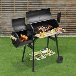 2in1 faszenes BBQ grill és smoker kép