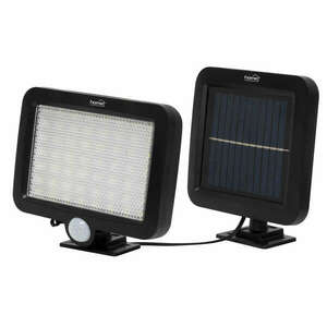 Home FLP250SOLAR napelemes LED reflektor, 250 lm, PIR mozgásérzékelő, 120° 5m, 56 db hidegfehér SMD LED, energiatakarékos, műanyag, IP44 kép