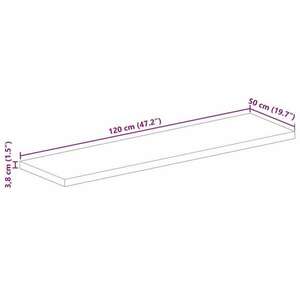 vidaXL tömör újrahasznosított fa téglalap alakú asztallap 120x50x3, 8cm kép