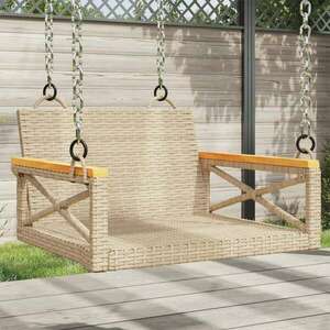 vidaXL bézs polyrattan hintapad 63 x 62 x 40 cm kép