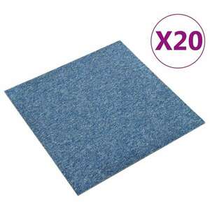 vidaXL 20 db kék szőnyegpadlólap 5 m² 50 x 50 cm kép