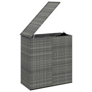 Szürke polyrattan kerti párnatartó doboz 100 x 49 x 103, 5 cm kép