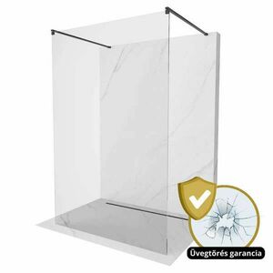 Arlo Black Walk-In Nano 80x200 cm, univerzális fekete zuhanyfal 8... kép