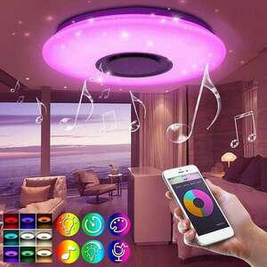 Smart Lamp - Intelligens RGBW mennyezeti UFO lámpa Bluetooth hangszóróval, 3000-6500K kép