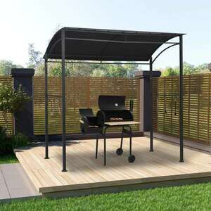 vidaXL antracitszürke acél grillpavilon 215 x 150 x 220 cm kép