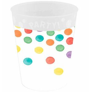 Multiwatercolor Party micro prémium műanyag pohár 250 ml kép