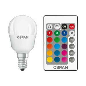 Osram E14 LED Star+ 4, 2W 250lm RGBW, távirányítóval szabályozható - 25W izzó helyett kép