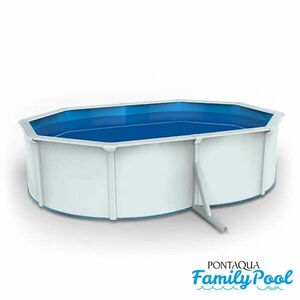 Pontaqua Family Pool ovális 4, 9x3, 6x1, 2 fehér, 0, 4mm PVC fólia, 2 gégecső, szkimmerrel, befúvóval kép