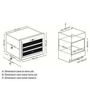 CASO WineSafe 18 EB Beépített borvitrin, Űrtartalom 18 palack, Sensor-Touch vezérlés, Kompresszor technológia, Rozsdamentes acél kép