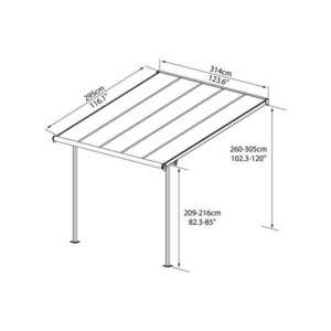 Palram Sierra 3000 szürke 3 x 3 pergolák kép