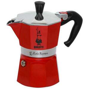 Bialetti 4942 Moka Express Kotyogós Kávéfőző 3 személyes, Piros kép