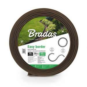 Easy Border BARNA gyepszegély szett (4, 0cm*10m barna szegély + 20db leszúró tüske) kép