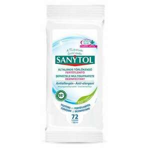 SANYTOL Fertőtlenítő törlőkendő, 36 db maxi/72 db standard, SANYTOL, antiallergén kép