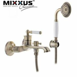 Mixxus Premium Vintage Bronze 009 kád csaptelep, sárgaréz, egykaros, csatlakozások mellékelve, bronz színű kép