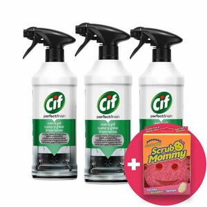 Cif Perfect Finish Spray Sütő&Grill 3x435ml + Ajándék Scrub Mommy Szivacs kép