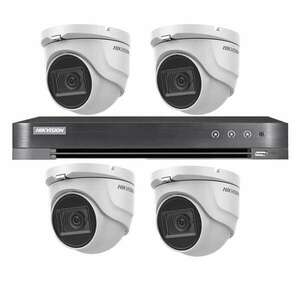 Hikvision videomegfigyelő készlet 4 kamera beltéri 4 az 1-ben, 8MP, 2.8mm, IR 30m, 4ch DVR 4K 8MP kép