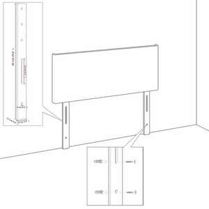 vidaXL fekete bársony ágykeret fejtámlával 100x200 cm kép