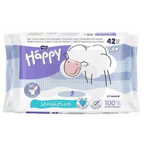 Bella Baby Happy Sensitive Nedves Toalettpapír 42db kép