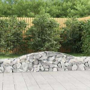 vidaXL 6 db íves horganyzott vas gabion kosár 400x30x40/60 cm kép