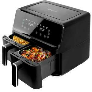 Air Fryer Clatronic, FR3804H, űrtartalom 8 liter, olaj nélkül, 8 program, állítható hőmérséklet 80-200°C, 2 kosár, időzítő, érintőképernyő, automatikus leállítás, hangjelzés, leolvasztás funk kép