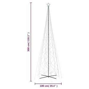 vidaXL kúp alakú karácsonyfa 3000 kék LED-del 230 x 800 cm kép