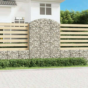 vidaXL íves horganyzott vas gabion kosár 150x50x200/220 cm kép