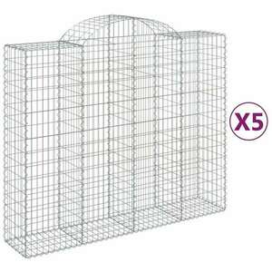 5 db íves horganyzott vas gabion kosár 200x50x160/180 cm kép