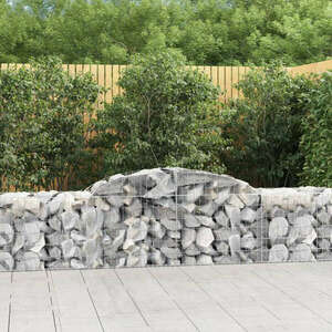 3 db íves horganyzott vas gabion kosár 300x50x60/80 cm kép