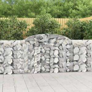 2 db íves horganyzott vas gabion kosár 300 x 30 x 100/120 cm kép