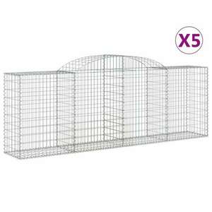 3 db íves horganyzott vas gabion kosár 300 x 50 x 100/120 cm kép