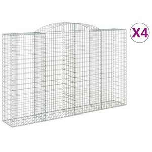 4 db íves horganyzott vas gabion kosár 300x50x180/200 cm kép