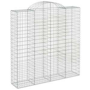 vidaXL íves horganyzott vas gabion kosár 200x50x200/220 cm kép