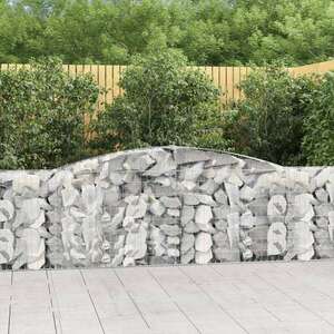 4 db íves horganyzott vas gabion kosár 400x30x80/100 cm kép