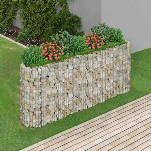 vidaXL horganyzott vas gabion magaságyás 260x50x100 cm kép