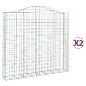 2 db íves horganyzott vas gabion kosár 200x30x180/200 cm kép