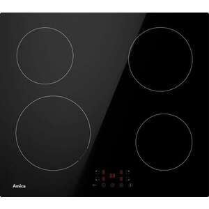 Amica AHI 601 Indukciós főzőlap, 52 cm, 4 főzőzóna, HeatControl, Időzítő, Fekete kép