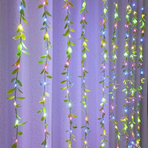 LED fényfüggöny műnövénnyel - multicolor (3x2 m) kép