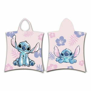 Világos rózsaszín pamut gyerek fürdőponcsó Lilo and Stitch – Jerry Fabrics kép