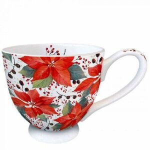 Poinsettia And Berries porcelánbögre 0, 45L kép